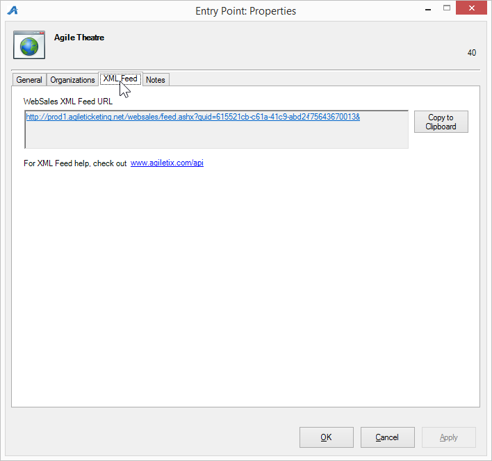 screenshot of Agile Ticketing